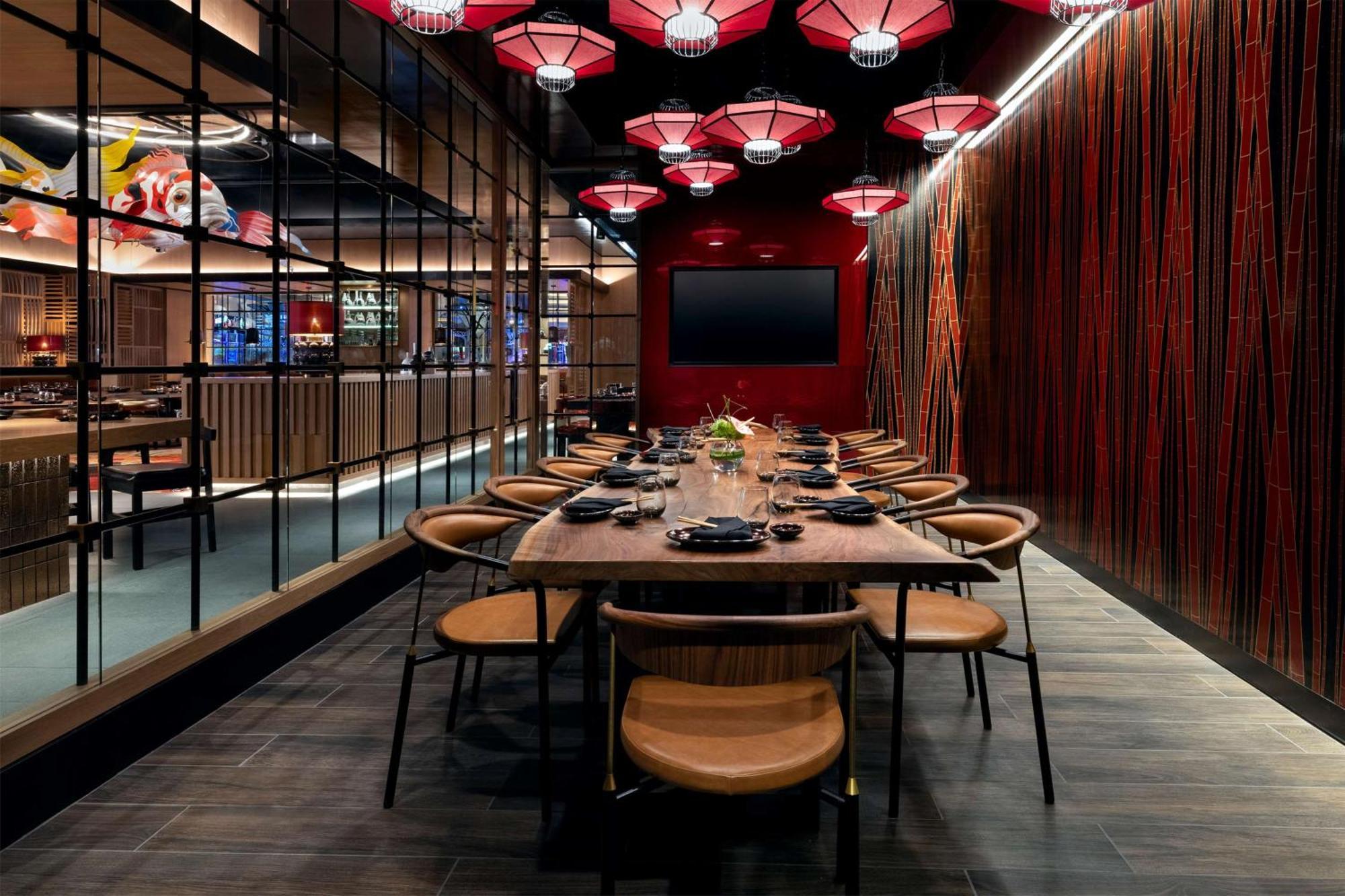 Conrad Las Vegas At Resorts World Dış mekan fotoğraf Private dining room at the restaurant